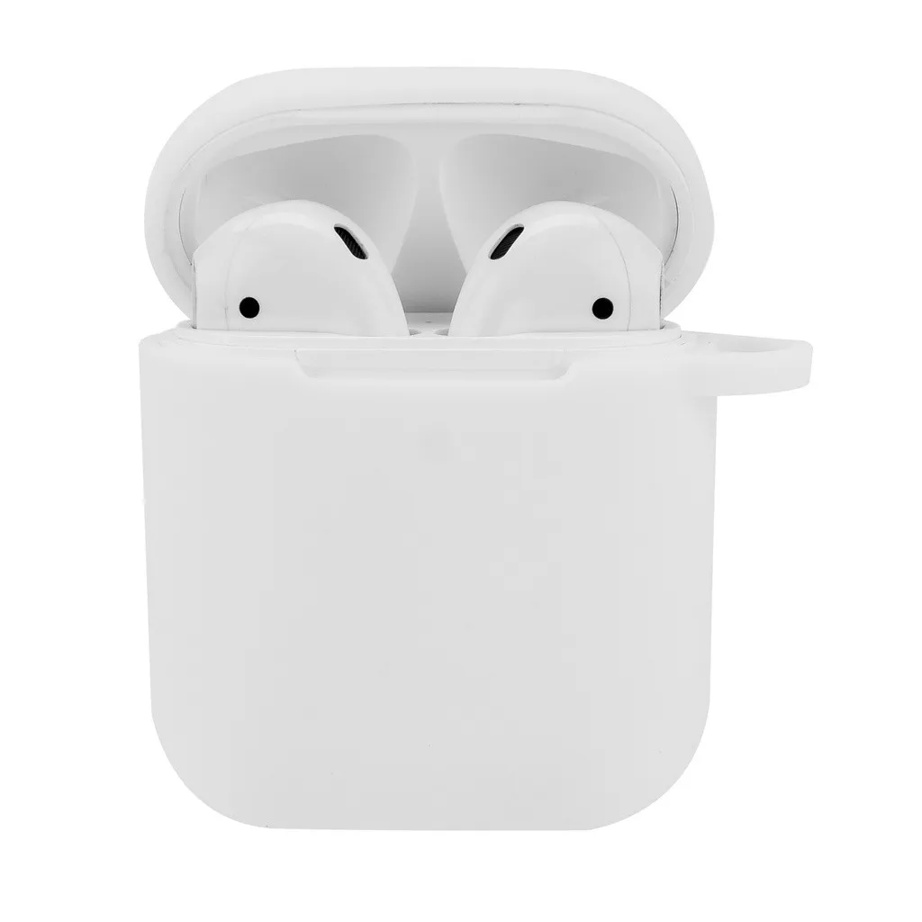 VOBERRY, портативный аксессуар для гарнитуры, набор для Airpods 2& 1, чехол для зарядки, силиконовый защитный чехол и брелок с помпоном, ремешок 829#2