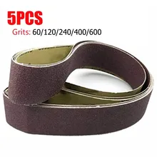 Bandes abrasives A/O, 50x1220mm, 5 pièces, pour le sol, le plastique, la pierre métallique, P60 600 grossier à fin