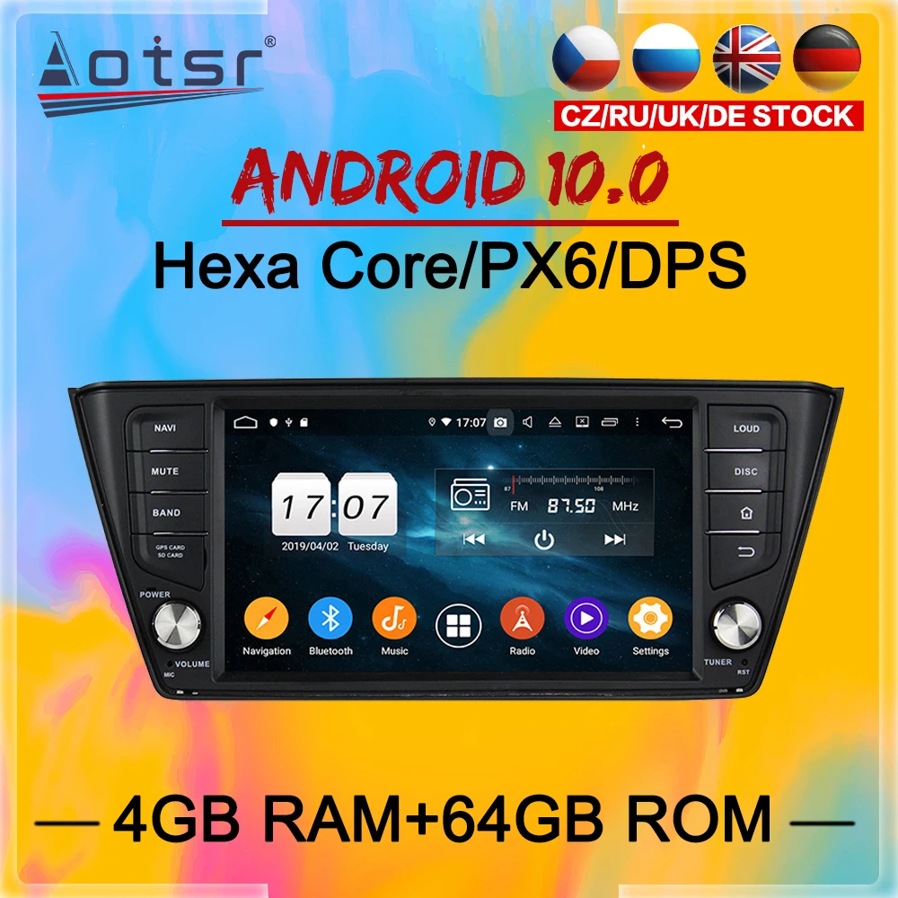 2 Din IPS экран Android 10 DSP автомобильный мультимедийный плеер для Skoda Fabia NJ3 2015 2016-2018