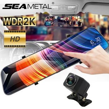 

DVR Car 2k HD Full Screen Front Rear Mirror 10 Inch Rearview Dash Cam DVR Dual Lens 170 Wide Angle Car Camera Dashcam 3 in 1