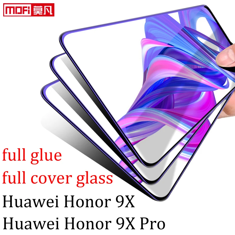 Закаленное стекло для huawei honor 9X Pro honor 9x Защитное стекло для экрана полное покрытие полное клей 9H 2.5D mofi ультратонкое стекло пленка