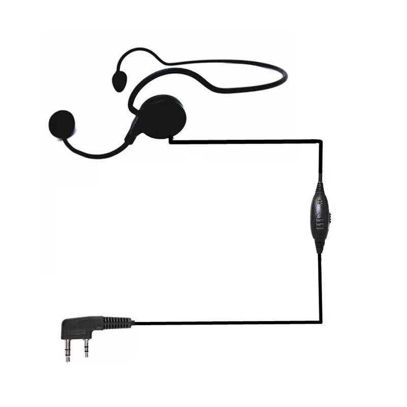 Топ Универсальный 2pin Finger Ptt Vox наушник мягкий микрофон гарнитура для Kenwood Baofeng Uv-5r Bf-888s Retevis H777 Rt5 рация