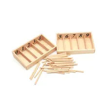 Boîte à broches en bois Montessori, jouets éducatifs pour enfants de 2 ans, matériel d'apprentissage des mathématiques