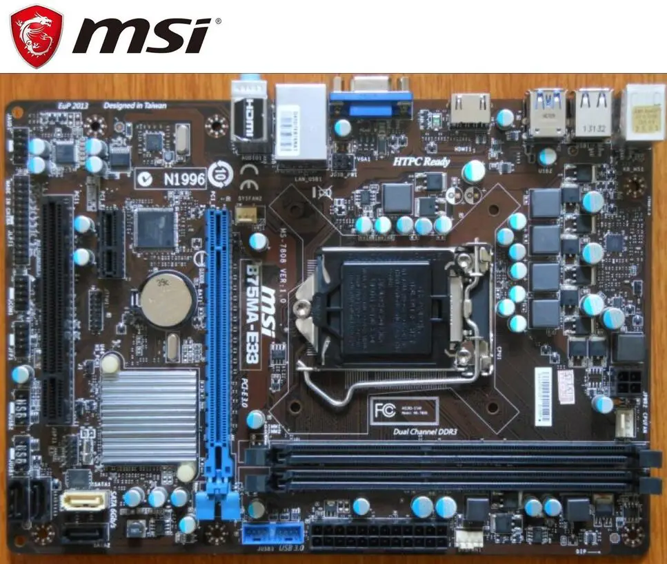 MSI B75MA-E33 оригинальная материнская плата LGA 1155 DDR3 для i3 i5 i7 процессор 32 Гб USB3.0 SATA3 B75 для рабочего стола материнской платы доски