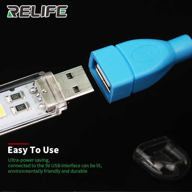 RELIFE RL-805 USB мини светодиодный светильник для ремонта настольная лампа гаджеты для power bank PC aptop notebook Android phone Auto