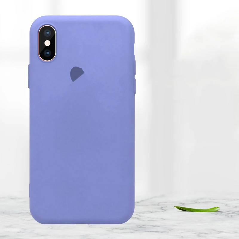 Purple Официальный силиконовый чехол с логотипом для iphone Xs max XR X, Роскошный чехол для iphone 11 Pro Max 7 6 6s 8 Plus, задняя крышка - Цвет: Purple