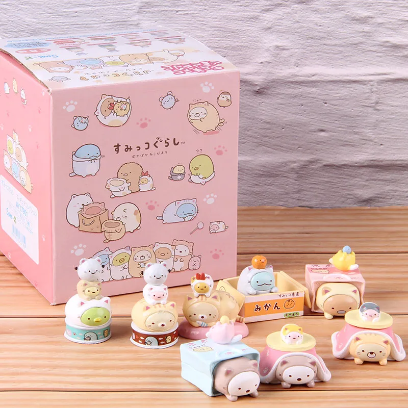 Sumikko Gurashi Животные милые ПВХ Коллекционная Экшн фигурки аниме мультфильм версии Kawaii модель игрушки 8 шт./компл - Цвет: A