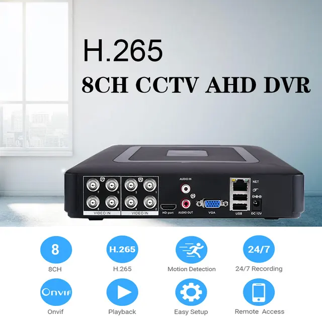 4K対応 防犯カメラレコーダー 16CH 2TB ワンケーブル CVI/TVI/AHD 