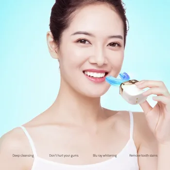 

Unisex Adult U Shape Deep Brushing Toothbrush Wireless Charging Variable-frequency Toothbrush 360 Deep Brushing Oral