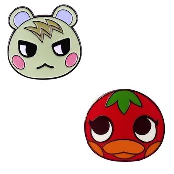 

Animal Crossing Cartoon Character Brooch Cute Game Pins Collection
