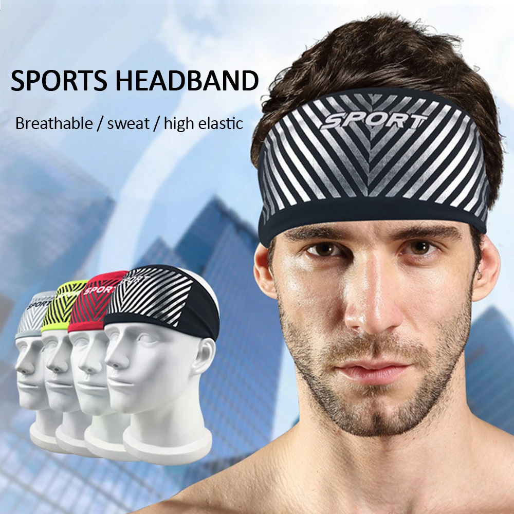 

1PCS sport Riding Sweat band running cycling yoga antiperspirant belt dance fitness Headband Elastic Stretch Solid Wide Hairban