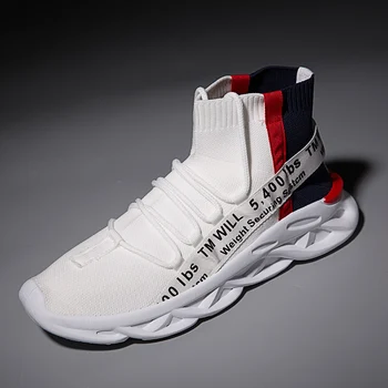 

Men Casual Shoes Flyknit Summer Fashion Sneaker For Man Trend Shoes Sock Outdoor Breathable Vulcanize Shoes Men Flat Soft tennis