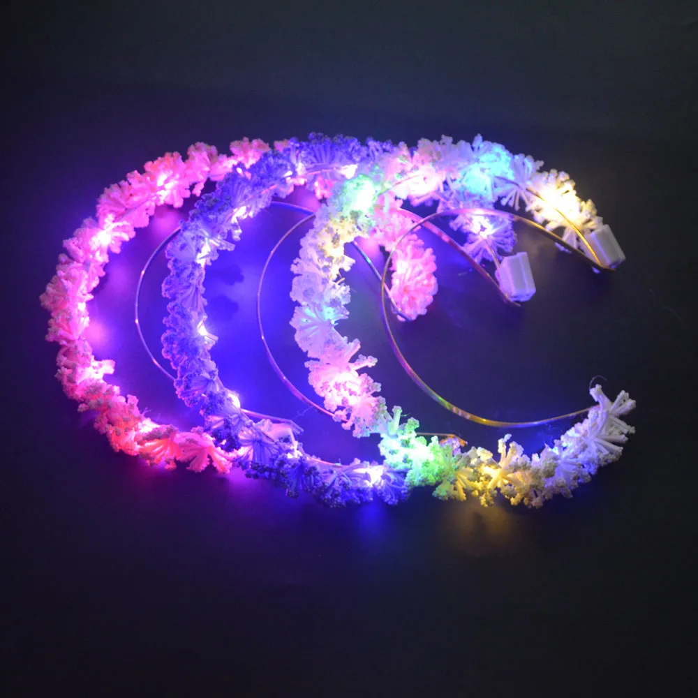 Fascia Per Capelli Con Luce LED GLOW BEAUTIFUL Bianco - Foto 5