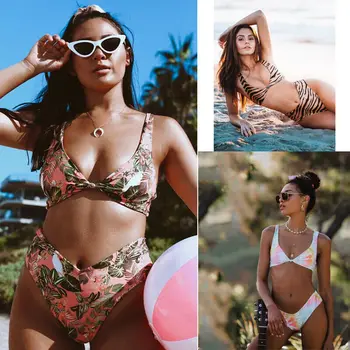 

Sexy Women Two Piece Swimsuit Swimwear Bathing Monokini Push Up Padded Bikini