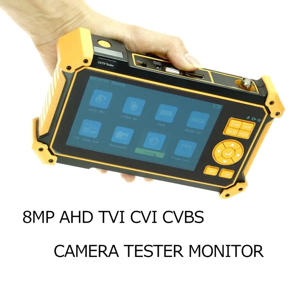 HD3100 5 inch CCTV 1080P AHD CCTV Camera Tester HDMI PTZ contorl UTP cable test TVI CVI AHD camera testing monitor DC12V output