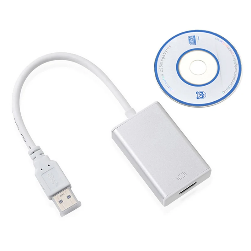 Drive CD USB 3,0 к HDMI HD 1080P видео кабель адаптер конвертер для HDTV PC Привод бесплатно Usb3.0 к Hdmi HD кабель-адаптер/конвертер - Цвет: Drive CD