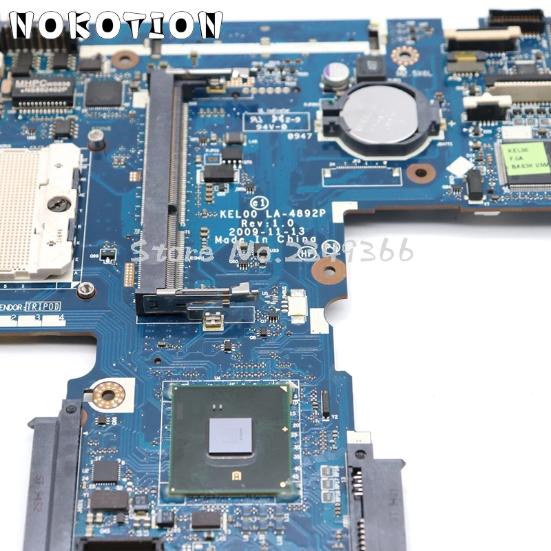 NOKOTION KEL00 LA-4892P 593842-001 основной плате для hp Probook 6440B 6540B Материнская плата ноутбука HM57 UMA DDR3 Бесплатная Процессор