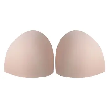 

3 Pairs Womens Reusable Foam Bra Inserts Breathable Triangle Breast Pads Swimsuit Replacement Solid Color Push-Up Bikini Padding