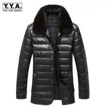 Зимняя мужская теплая куртка из натуральной овчины с отложным воротником, байкерская куртка для мужчин, Jaqueta De Couro Masculino Motoqueiro