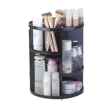 

360 Degree Rotary Cosmetics Box Multi Function Desktop Storage Box Large Capacity Makeup Jewelry Nail Polish Storage Rack