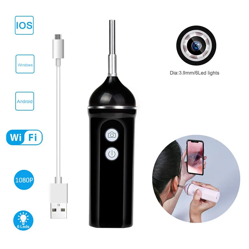

2019 Ear Spoon Borescope ABS Monitoring Endoscope Durable Photos for Real-Time Video Drop Shipping