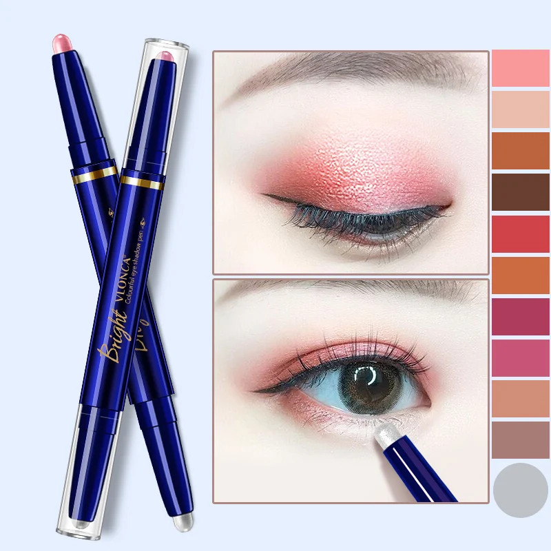 Lying silkworm pen waterproof not smudge earth color eye shadow stick mermaid eye shadow matte nude makeup Korean beginner natur Lying silkworm pen waterproof not smudge earth color eye shadow stick mermaid eye shadow matte nude makeup Korean beginner natur