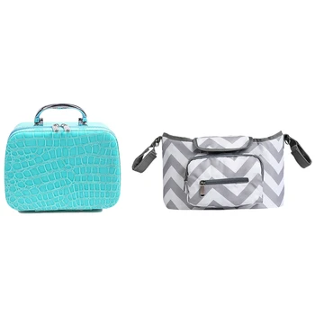 

Baby Stroller Accessories Bag Universal Cup Bag & 22 Bottles Diamond Painting Accessories Box Diamond Storage Bag Blue