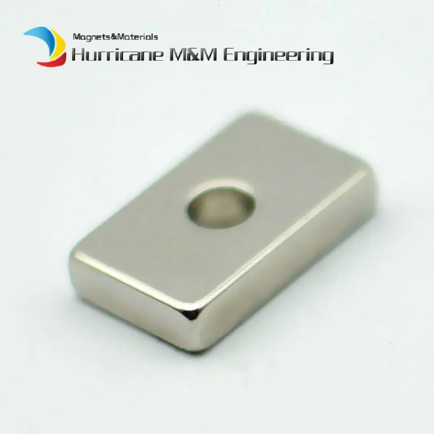 20-200 шт. Магнитный блок NdFeB 20x12x4 мм с Диаметр 5 мм отверстие прямоугольник сильный неодимовый редкоземельный постоянный Magnetics N42
