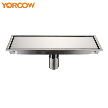 

Stainless Steel Tiling Big Large Flooring Drain Square Cover Accessories Sink Waste 90cm Sewer Home Improvement GWX000Q 3