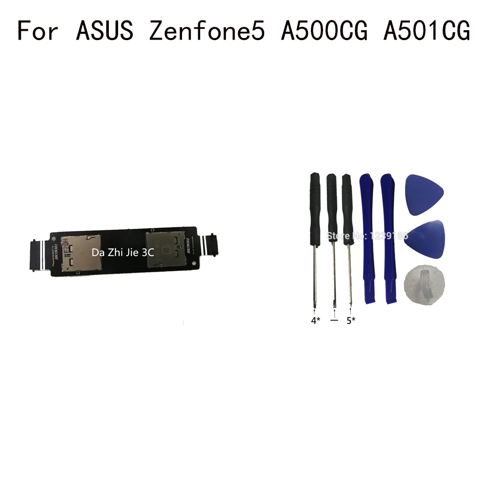 Для A500CG T00J SIM-карты слот печатная плата запасные части для ASUS Zenfone5 A501CG смартфон