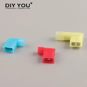 

Fully Insulated 6.3mm Female Flag Spade Wire Connector Quick Disconnects Electrical Cable Wiring Nylon Crimp Terminal FLDNY