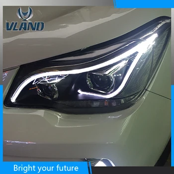 

LED Angel Eye Head Lamp for Subaru Forester 2013-2016 LED Headlights Bi Xenon Projector Lens Car Accessories