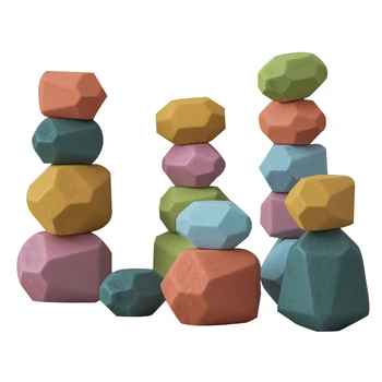 

Children‘s Wooden Colored Jenga Building Block Colored Stone Creative Educational Toys Stacking Game Baby Wooden Toys