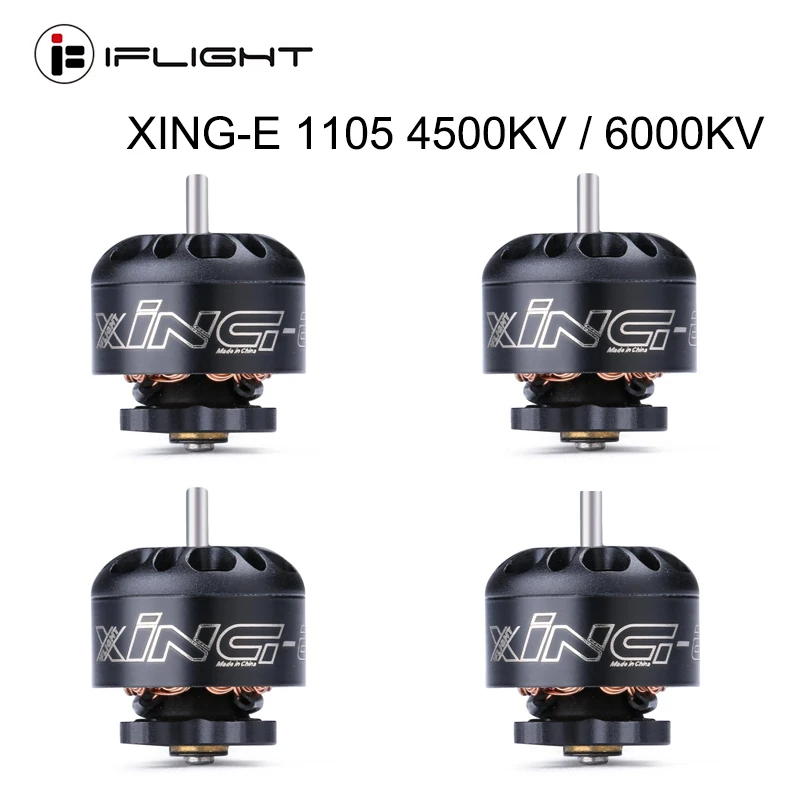 IFlight XING-E 1105 4500KV 4S / 6000KV 3S FPV Бесщеточный двигатель W/1 5mm вал из титанового сплава 2-3