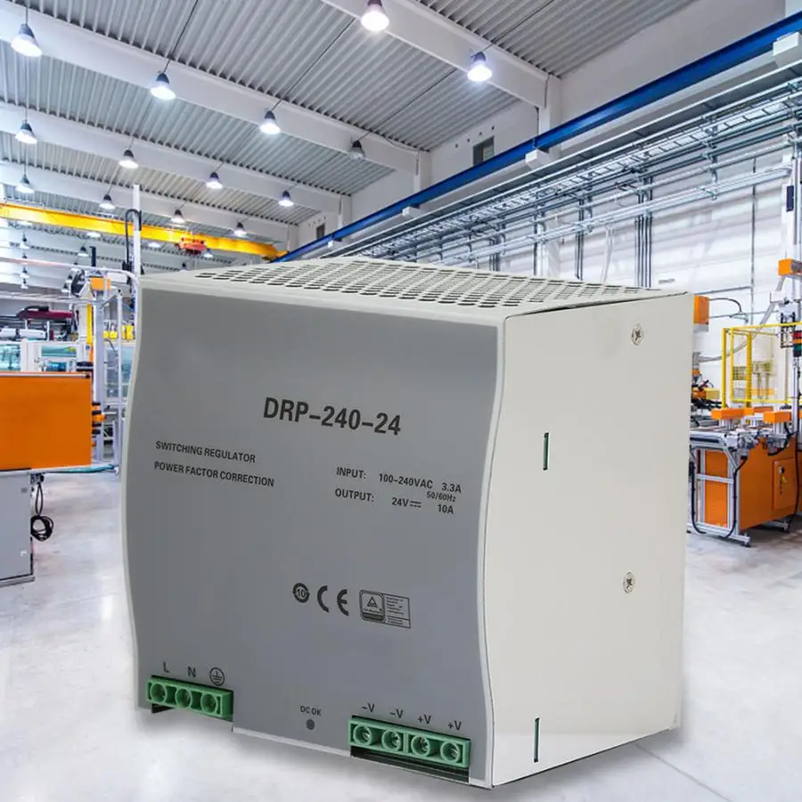 

Din Rail single output switching power supply 240W 24V adjustable AC/DC with Overload overcurrent overvoltage protection