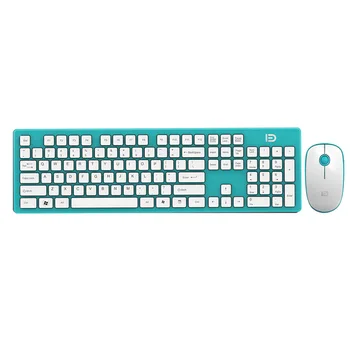 

FD Full-Size 2.4Ghz Wireless Keyboard Mouse Combo Ultra Slim Compact Portable Keyboard Mice Set for PC Desktop Laptop Home