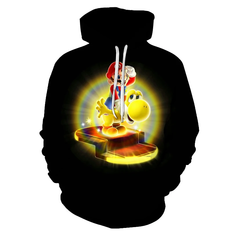 Г. Детская толстовка с капюшоном с 3D принтом из игры Супер Марио Детская куртка с капюшоном с длинными рукавами и рисунком из аниме для мальчиков и девочек уличный костюм