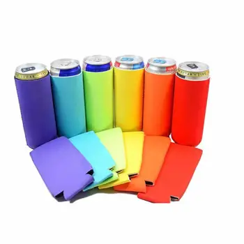 

Blank Neoprene Slim Beer Can Cooler Tall Stubby Holder Foldable Stubby Holders Skinny Beer Cooler Bags For 12oz Slim Energy Drin