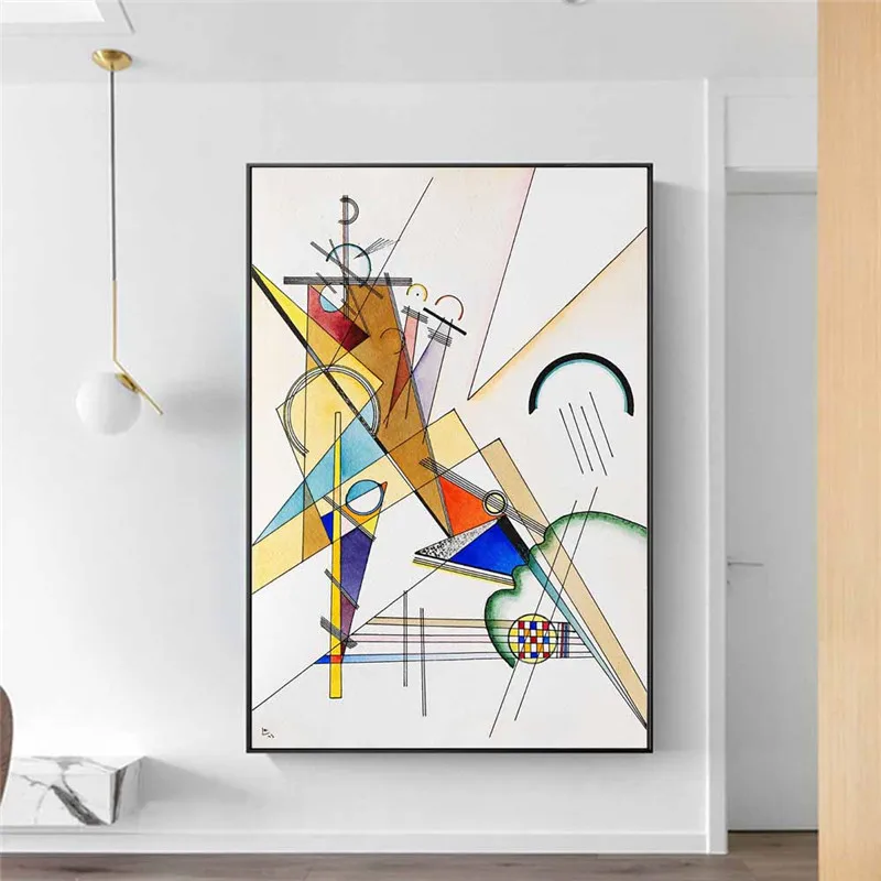 Василий Kandinsky Gewebe.1923 холст настенные картины художественные плакаты и принты абстрактное геометрическое