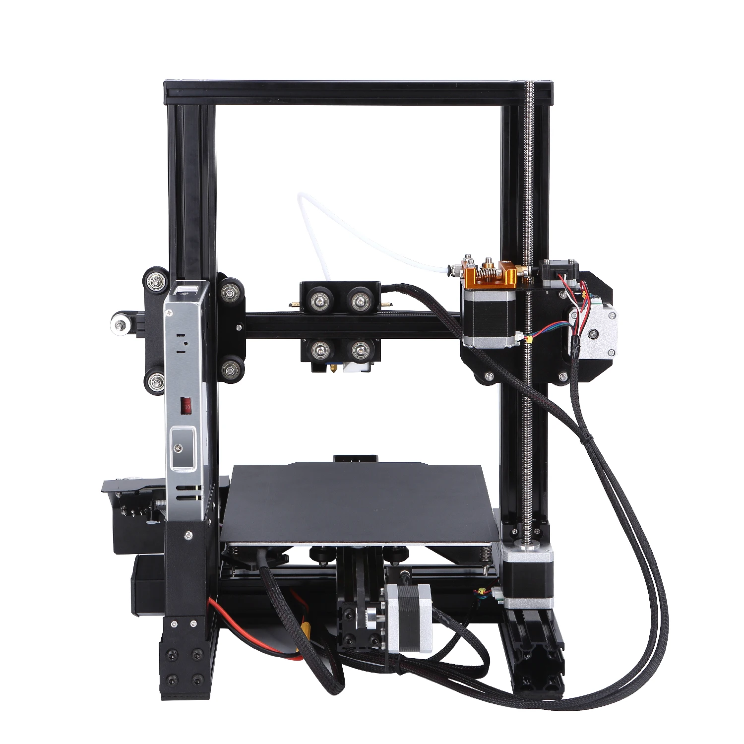 Черный Полностью металлический Высокоточный 3d принтер DIY наборы самостоятельной сборки 3d принтер PLA нити Drucker размер 220*220*250 мм - Цвет: Черный