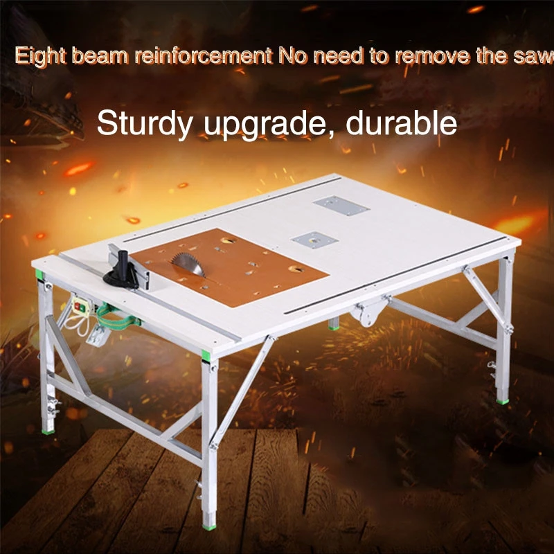 US $106.40 Portable Multifunction Woodworking Electric Table Saw Small Saw Table Decoration DIY Folding Table Wood Push Wood