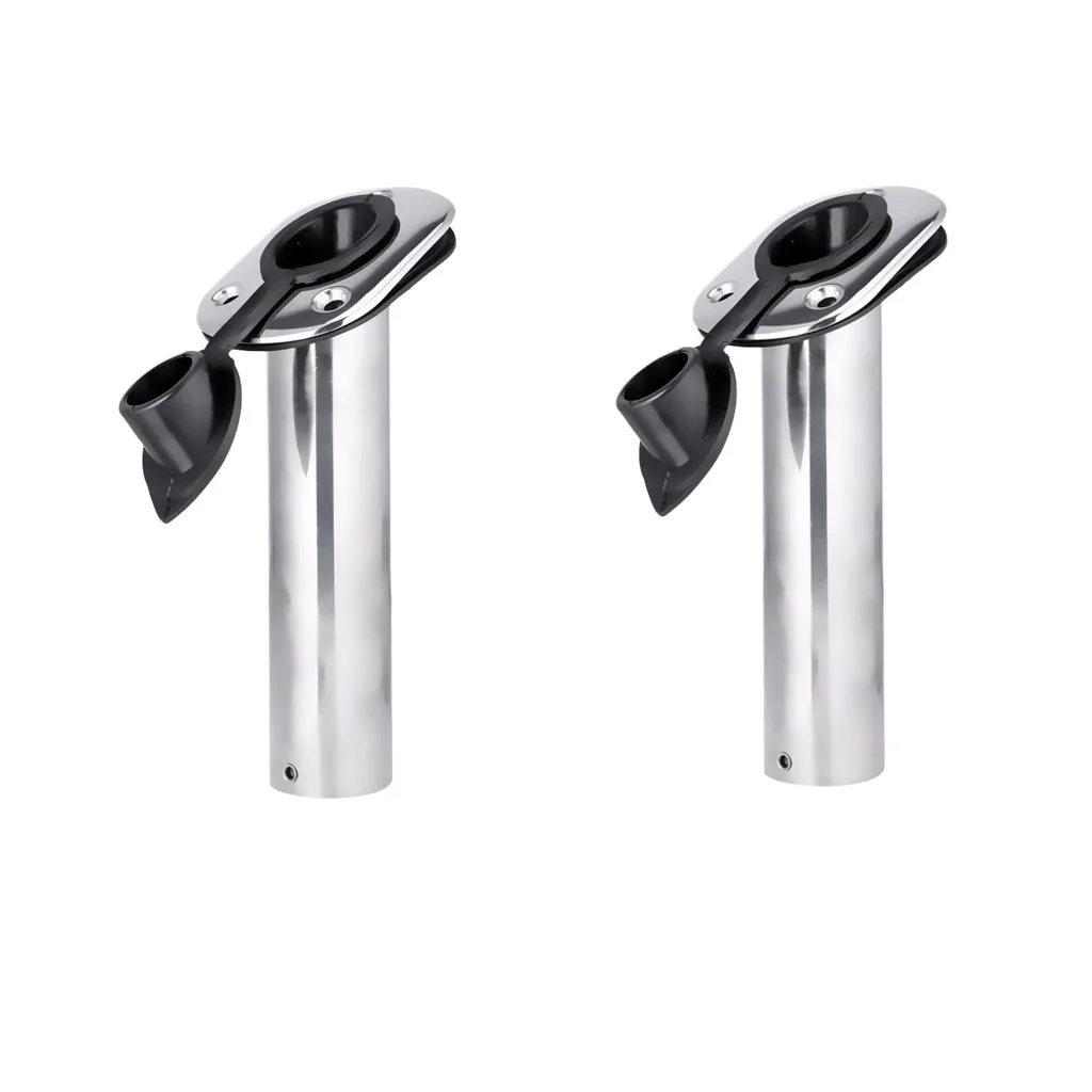 

2Pcs Steel Flush Mount Fishing Rod Holder Cap Gasket Kayak Boat Canoe Tackle
