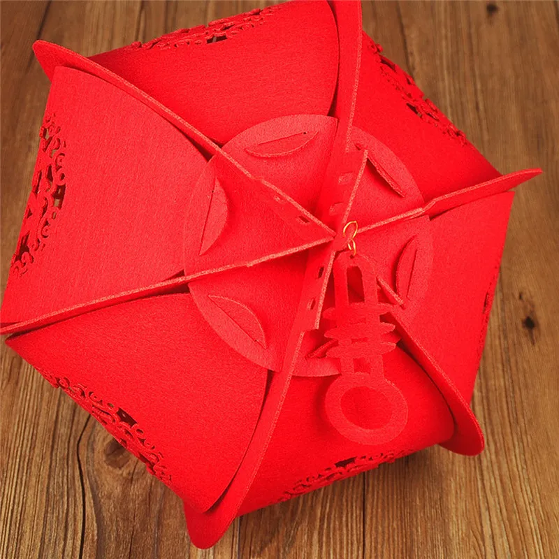 Lantern pendant Decorative Non-Woven Lamp Three-Dimensional Blessing Lanterns Chinese New Year decoration #4D30 (8)