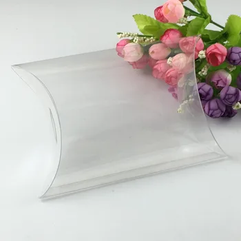 

2.5*6.5*11.5cm 50pcs New Style Clear PVC Pillow Box packaging Wedding Favor /Bridal Candy Gift Boxes Party Supplies souvenir