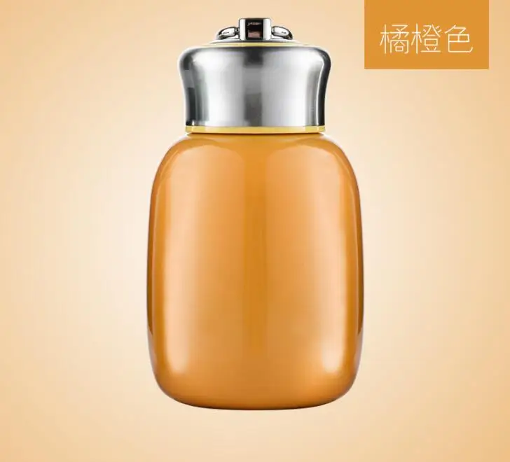 orange 200 мл/280 мл мини милые кофейные вакуумные фляжки-термосы из нержавеющей стали для путешествий напиток воды термосы-бутылки чашки и кружки - Цвет: orange