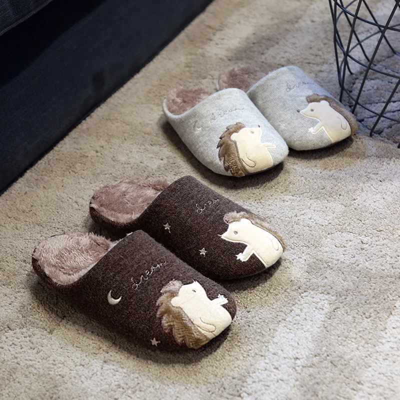 

Dropshipping Indoor Warm Women Slippers Cute Animal Unicorn Winter Fur Home Shoe Female Girl Nonslip Memory Foam Cotton House