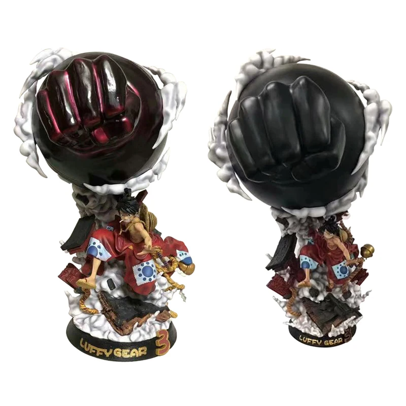 Аниме one piece F3 кимоно Luffy gear third 3 Модель Bound Man GK статуя 40 см ПВХ фигурка Wano страна коллекция игрушек
