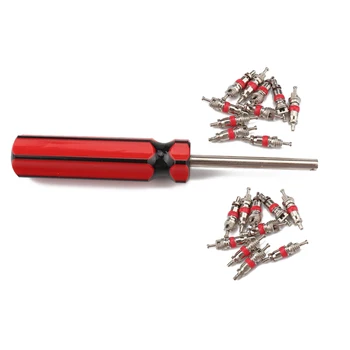 

20Pcs Tire Valve Core With Removal Tool For Car Bicycle Motorcycle Tire