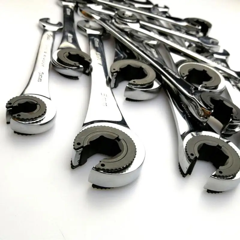 Многофункциональный гаечный ключ с трещоткой, комбинированный гаечный ключ, набор инструментов, открывающийся и двойной Смещенный гаечный ключ, динамометрический ключ