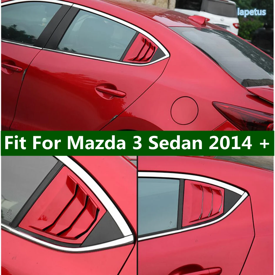 

Затвор для заднего стекла автомобиля Lapetus, отделка, красный/черный/углеродное волокно, Внешние детали для Mazda 3 Sedan 2014 - 2018